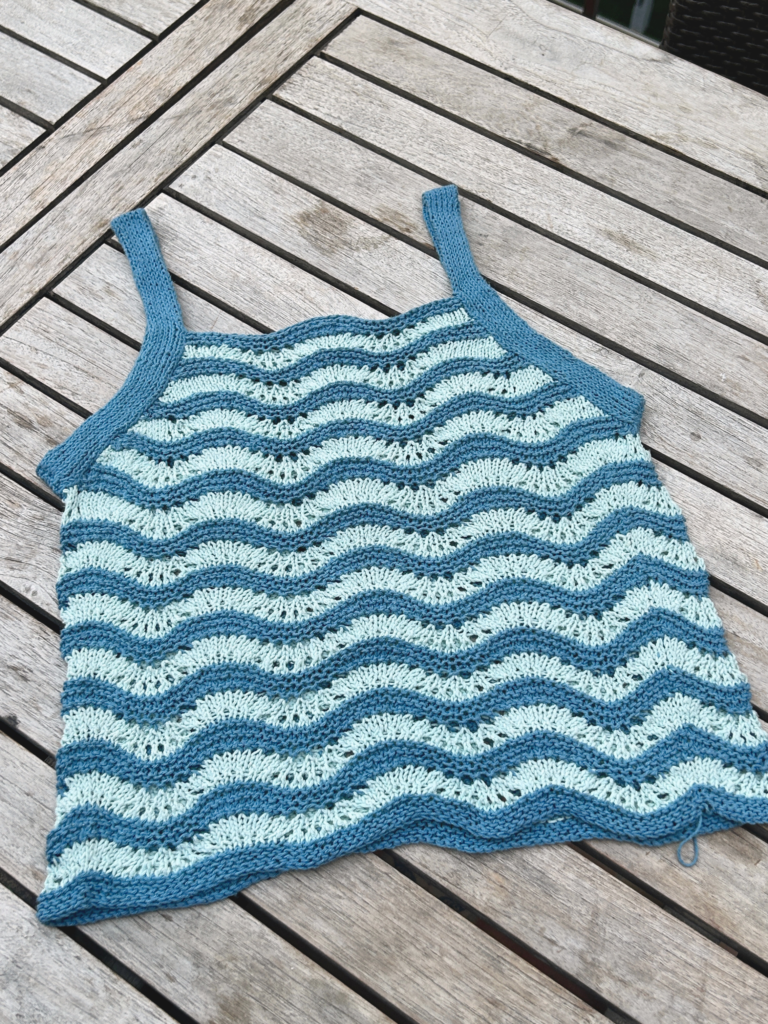 Camiseta jean top terminada